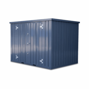 Alloy Mid Series 7×10 steel storage container with double doors closed - 2