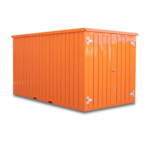 Orange Alloy Plus 7×13 storage container with double doors — exterior view - 2