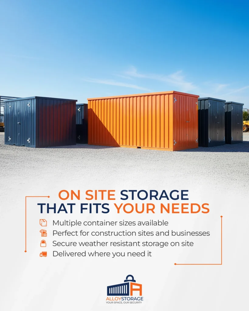 Various types of portable storage units available in Atlantic Canada.