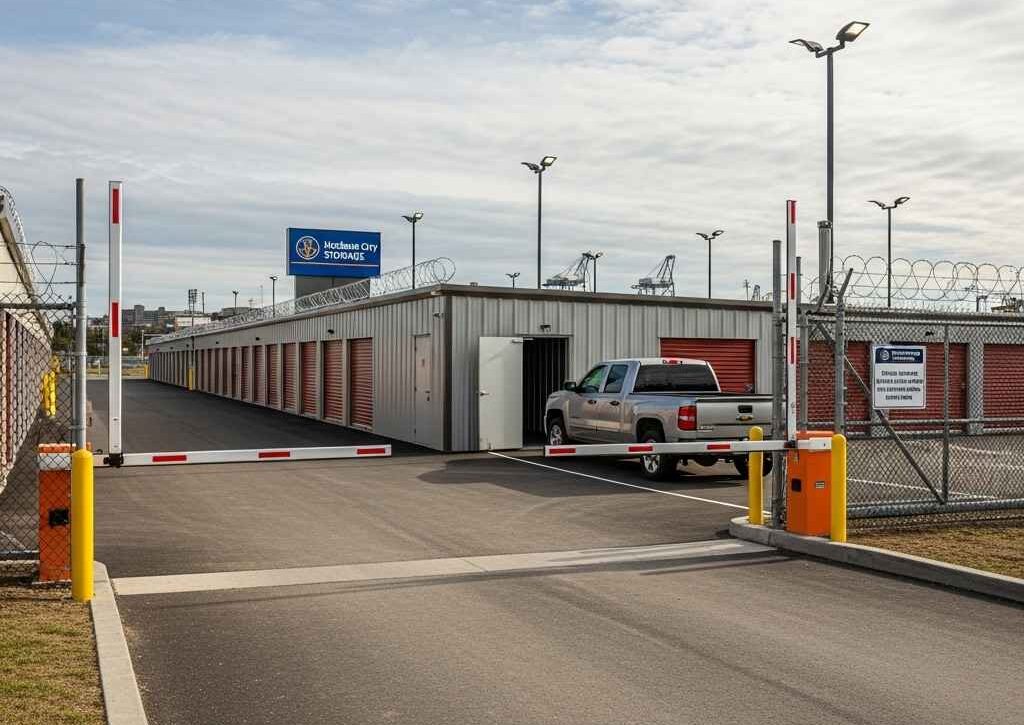 Drive-up access at Alloy’s secure self storage yard in Saint John, New Brunswick