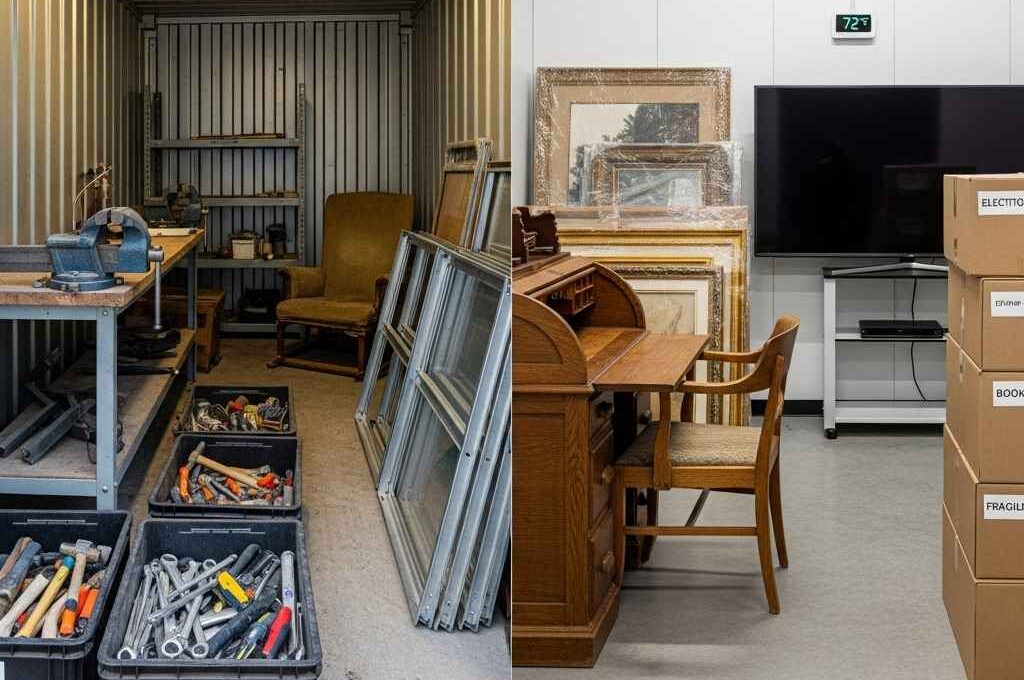 Comparison of standard container storage and climate-controlled storage in Saint John