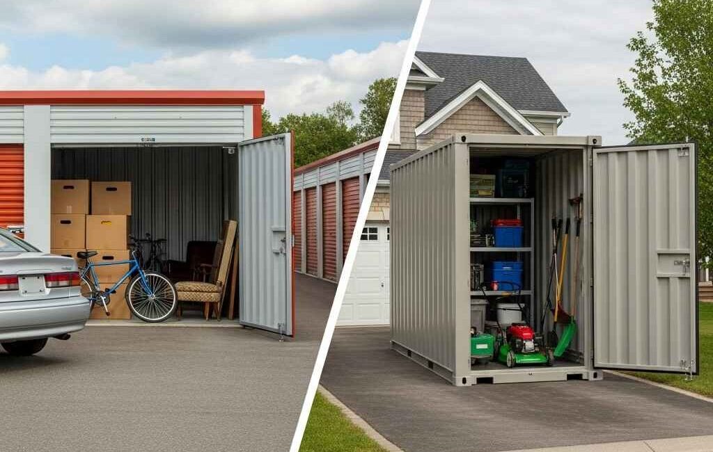 Yard storage units and on-site flat-pack storage options available in Saint John, NB